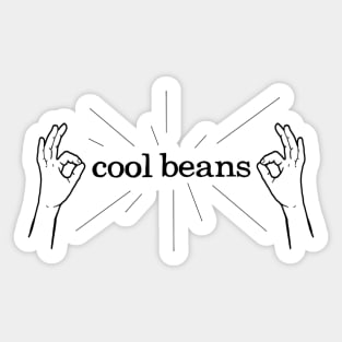 Cool Beans Black Sticker